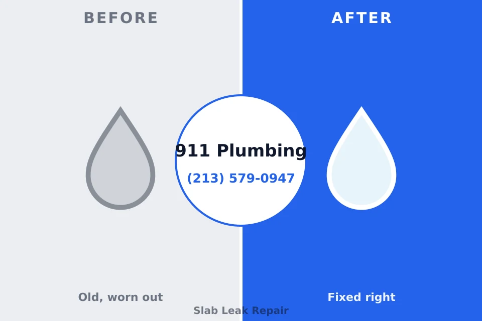 Before and after: plumbing company Castle Hills, TX